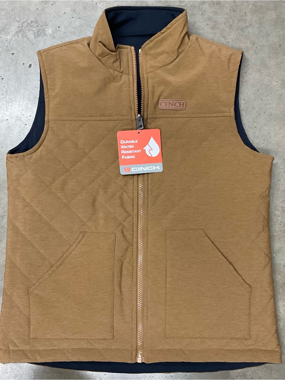 Cinch Men's Tan Quilted Vest